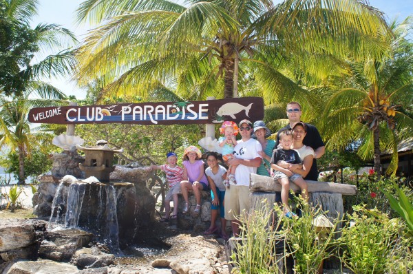 Everyone had a wonderful time at Club Paradise with it's beautiful sandy beaches, buffet food, fruit bats, ocean, pool, games, massages, etc