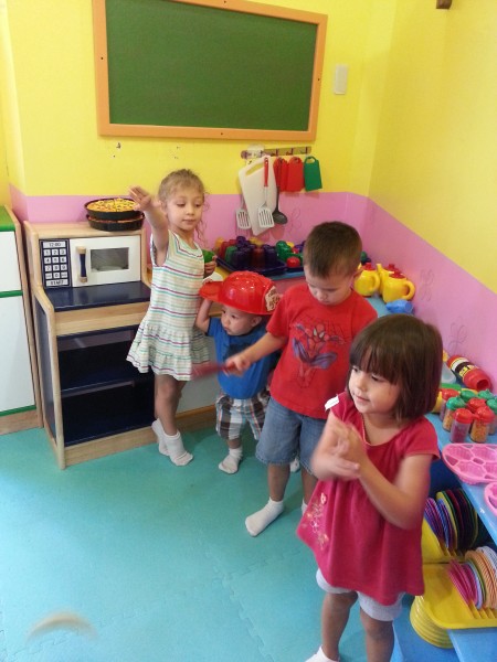 The kids enjoyed playing at Kidzville where they could get their energy out and use their imagination.