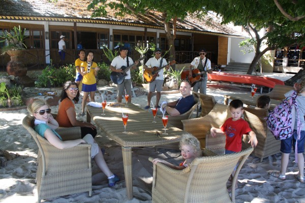 We had our own private musicians greet us once we arrived to the resort