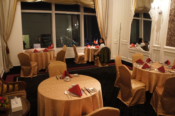 We ended the day by having dinner at Taipei 101.  We had this whole room to ourselves for about half of our 7-course meal